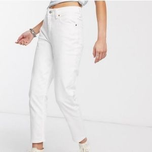 Levi's White 512 Slim Fit High Rise Tapered Jeans